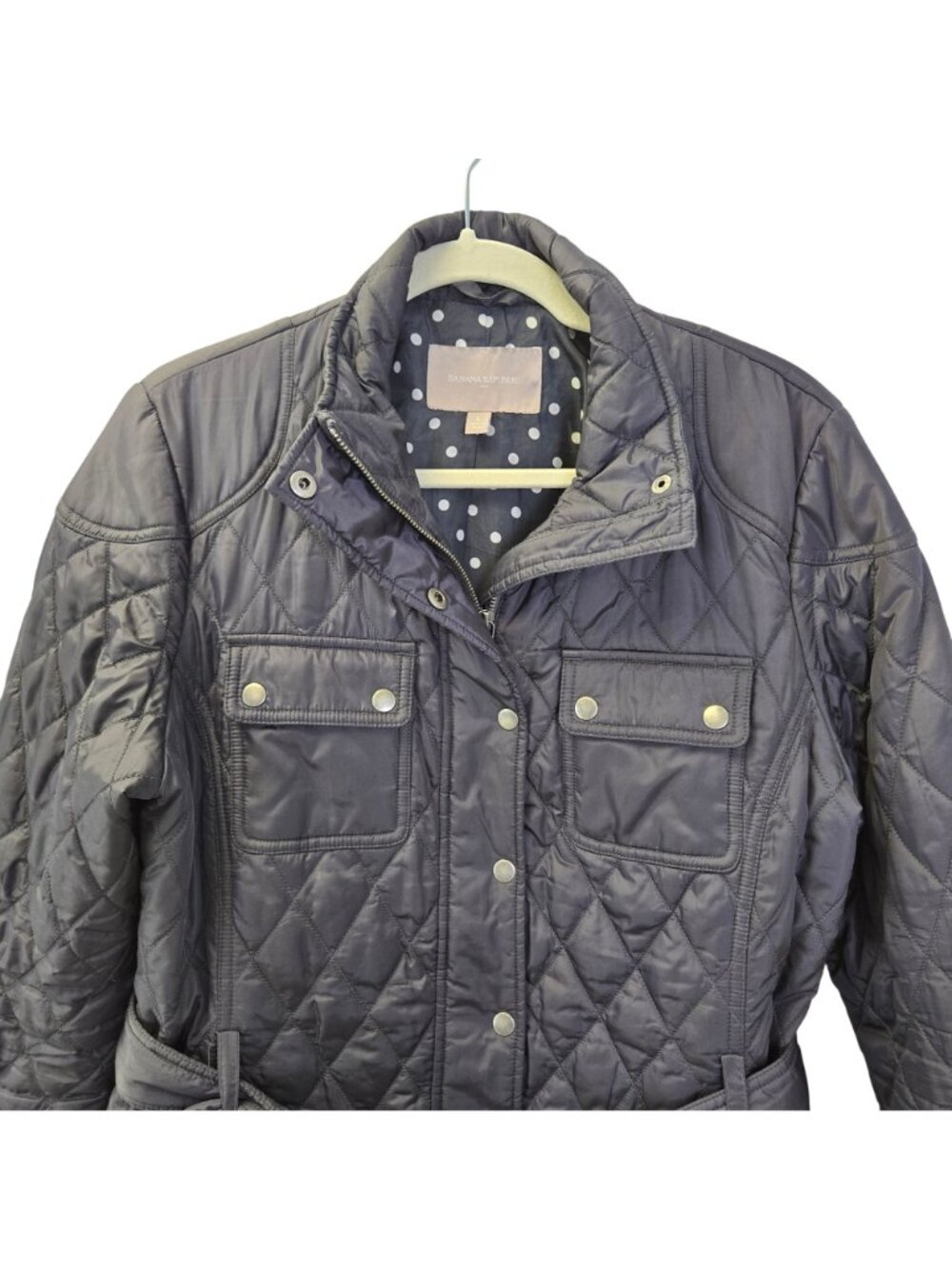 Banana Republic Factory Quilted Belted Jacket Size Large - Picture 4 of 8